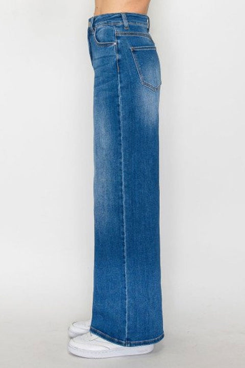 WAXJEAN Basic Wide Leg Jean with Great Stretch