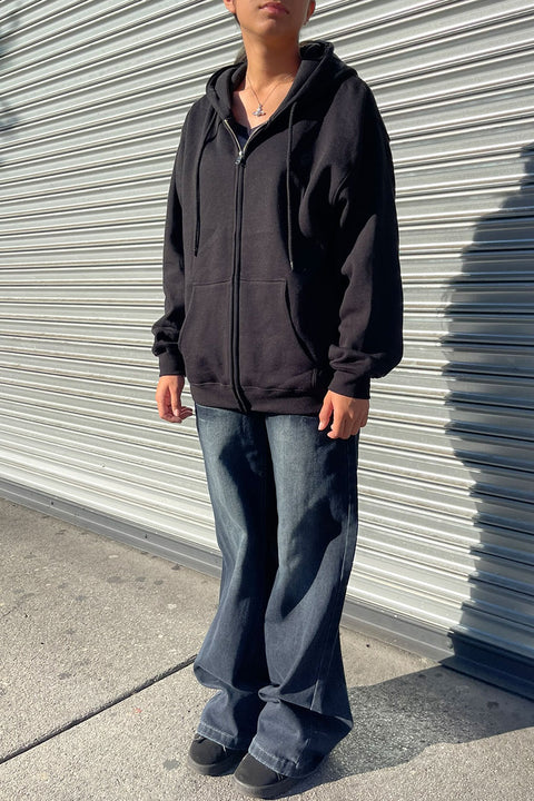 Oversized Fleece Front Zip-Up Hoodie Sweatshirts Jacket with Super Soft Hand