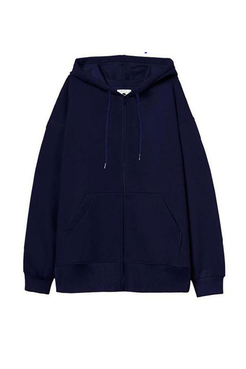 Oversized Fleece Front Zip-Up Hoodie Sweatshirts Jacket with Super Soft Hand