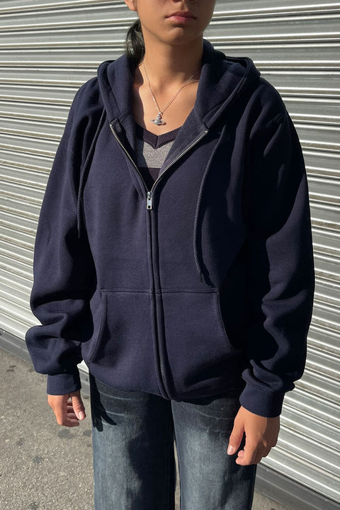 Oversized Fleece Front Zip-Up Hoodie Sweatshirts Jacket with Super Soft Hand