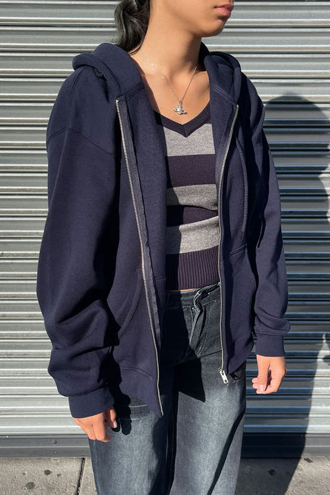 Oversized Fleece Front Zip-Up Hoodie Sweatshirts Jacket with Super Soft Hand