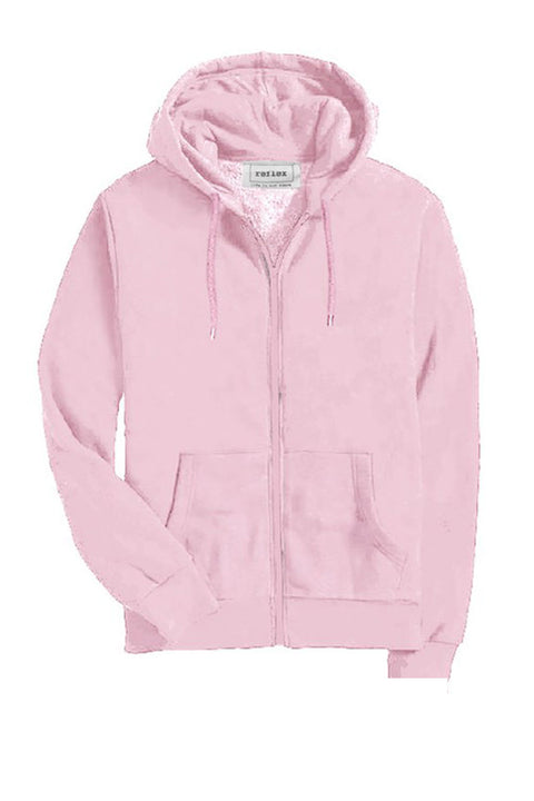 Basic Fleece Front Zip-Up Hoodie Sweatshirts Jacket with Super Soft Hand