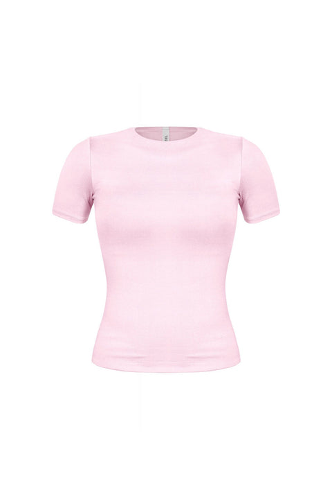 Tresser™ Short Sleeve Round Neck Basic Top (Double-Layer)