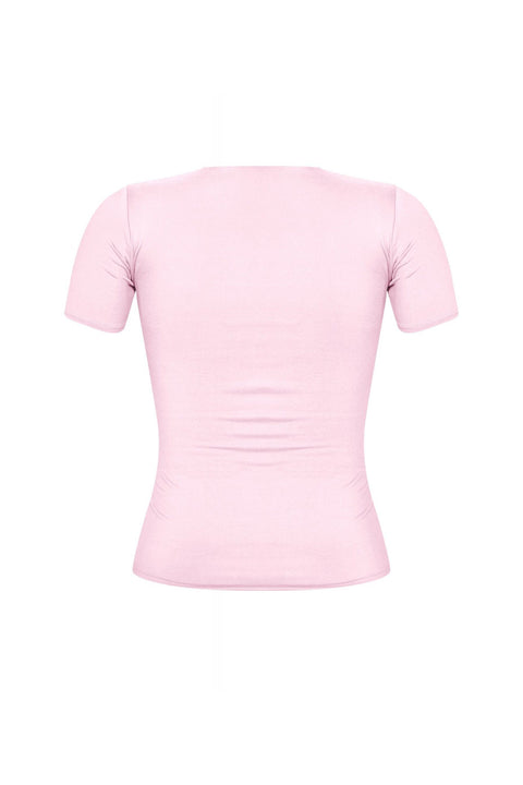 Tresser™ Short Sleeve Round Neck Basic Top (Double-Layer)