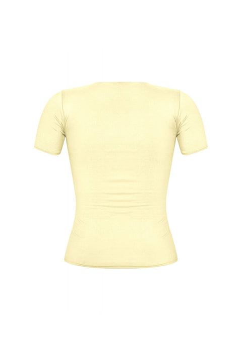 Tresser™ Short Sleeve Round Neck Basic Top (Double-Layer)