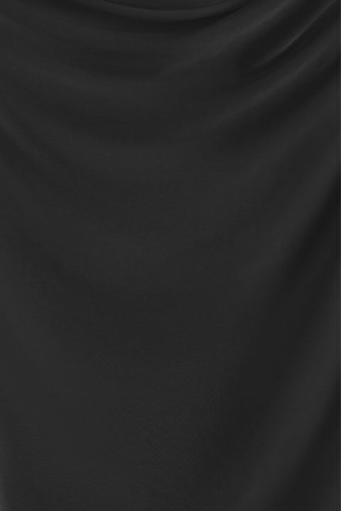 Tresser™ Sleeveless Halter Plunge A-Line Double-Layered Mini Dress