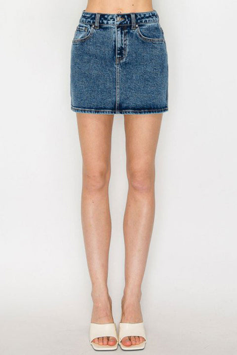 WAXJEAN Snow Wash Mini Skirt