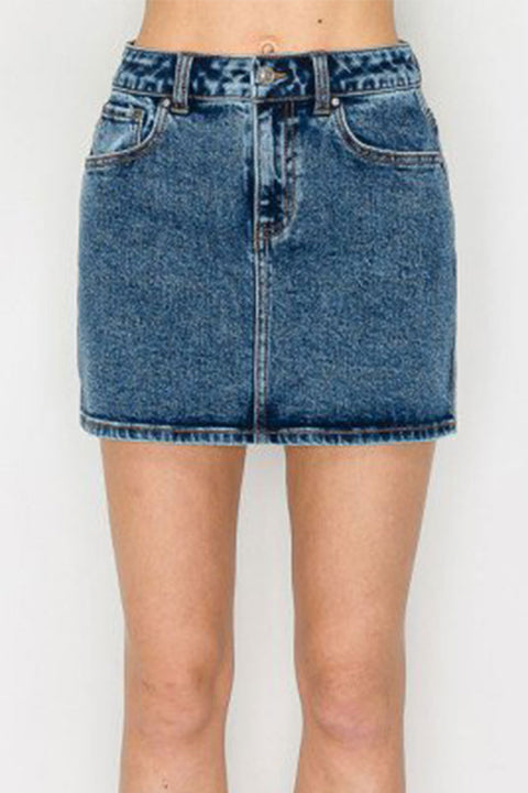 WAXJEAN Snow Wash Mini Skirt