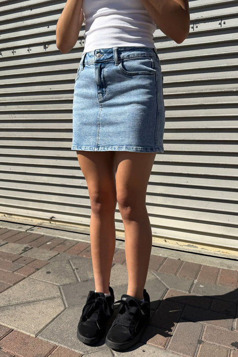 WAXJEAN Snow Wash Mini Skirt
