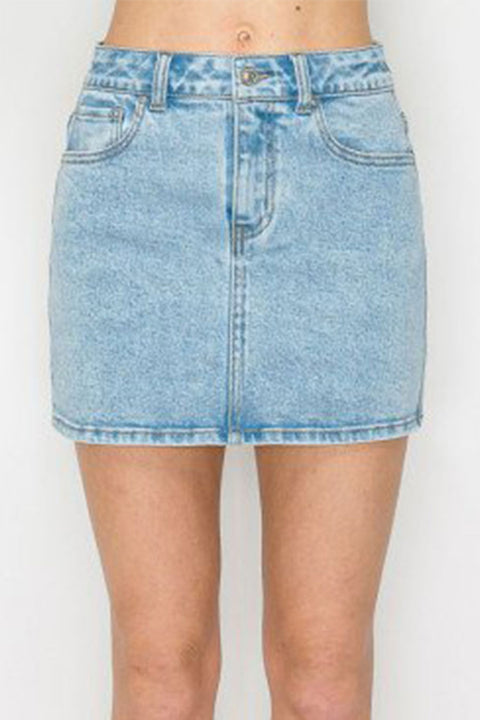 WAXJEAN Snow Wash Mini Skirt