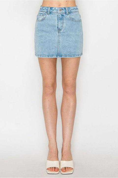 WAXJEAN Snow Wash Mini Skirt