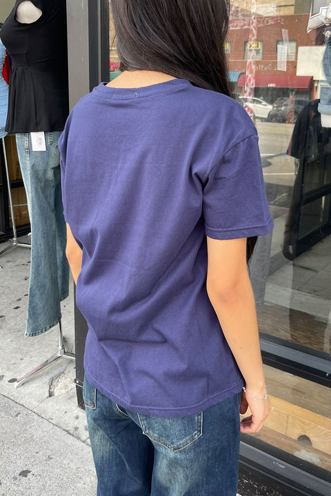 Basic Short Sleeve Round Neck Loose Fit Cotton Tee