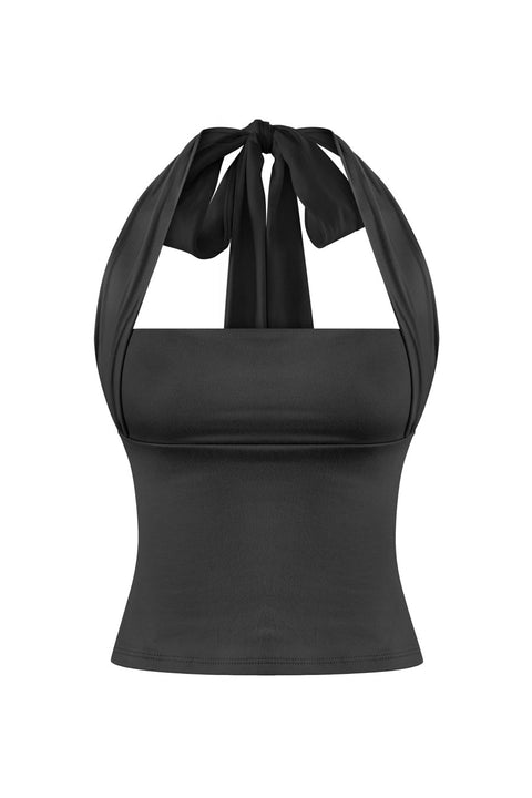 Tresser™ Sleeveless Square Neck Halter Crop Double-Layer Top (Double-Layer)