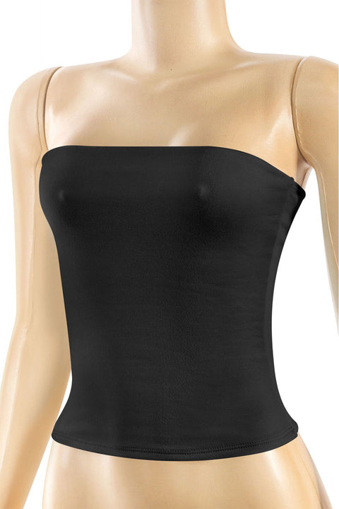 Tresser™ Strapless Tube Basic Crop Buttery Top (Double-Layer)