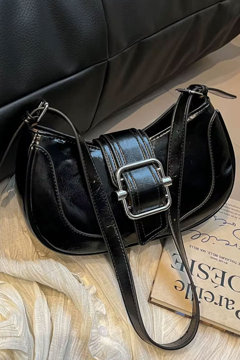 2000s Crescent Shoulder Baguette Bag