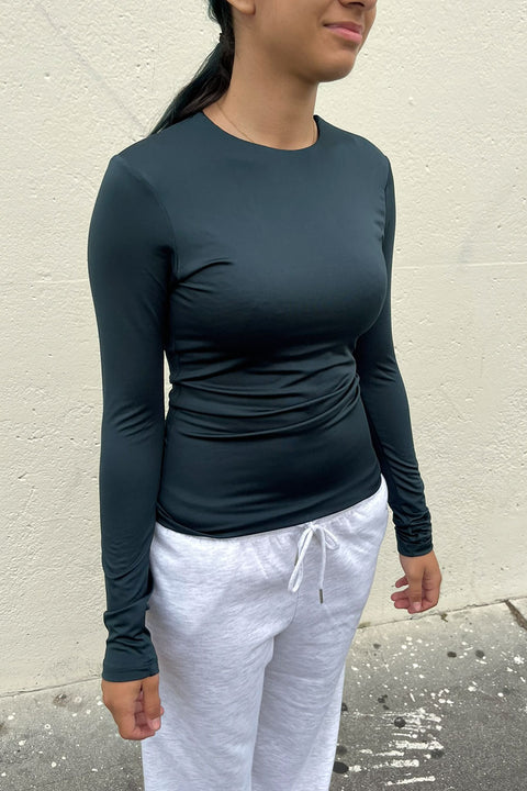 Basic Long Sleeve Double Layer ITY Knit Top