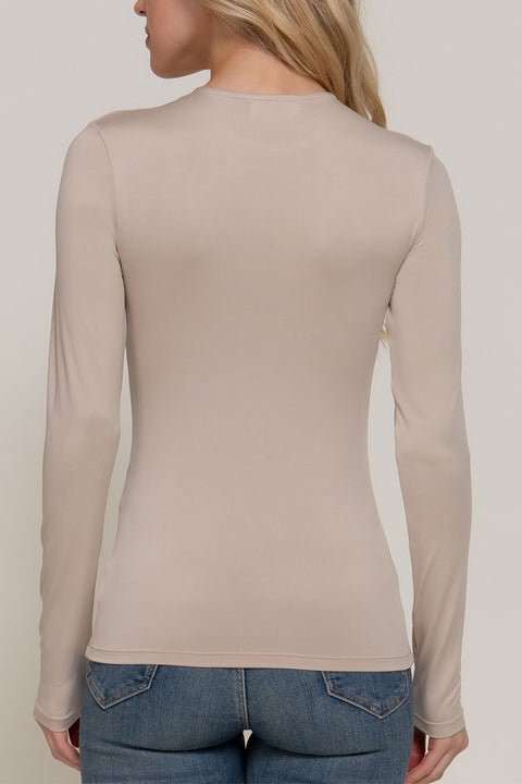 Basic Long Sleeve Double Layer ITY Knit Top