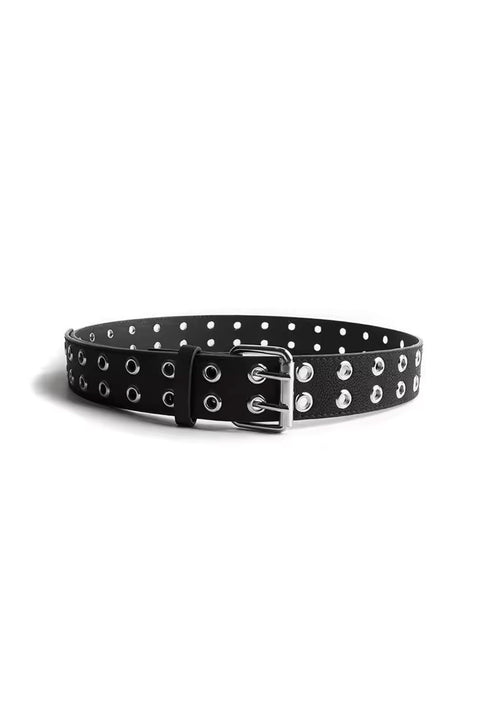 Y2K Essential Grunge/Gothic Double Pin Buckle Belt