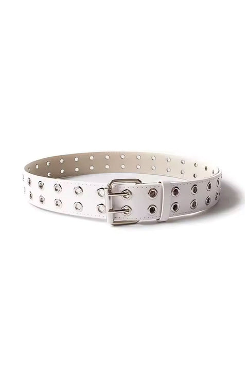 Y2K Essential Grunge/Gothic Double Pin Buckle Belt