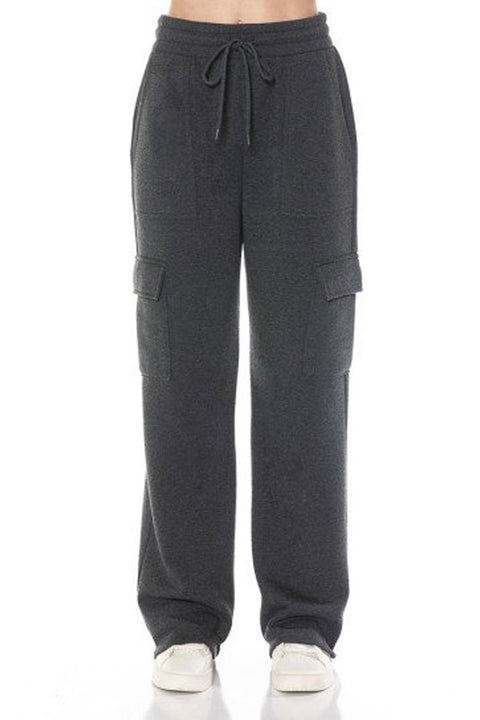 Basic Fleece Cargo Wide Straight Leg Sweatpants