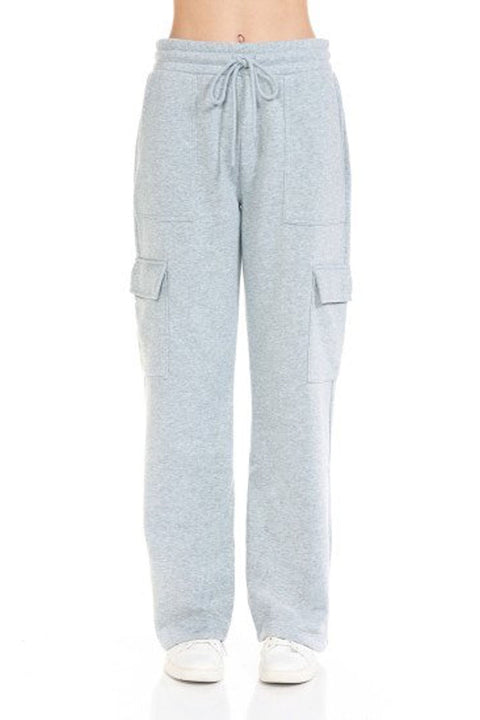 Basic Fleece Cargo Wide Straight Leg Sweatpants