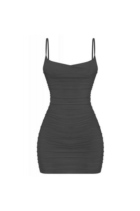 Tresser™ Cami Open Back Criss Cross Ruched Mini Dress