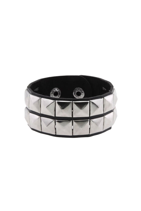 Y2K Gothic Studded Faux Leather Bracelets