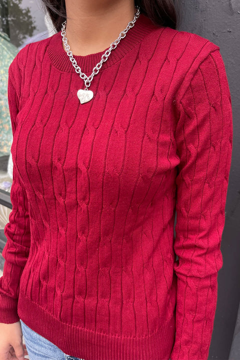 2000s Silver Color Heart Pendant Chain Necklace