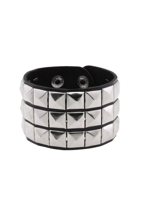 Y2K Gothic Studded Faux Leather Bracelets