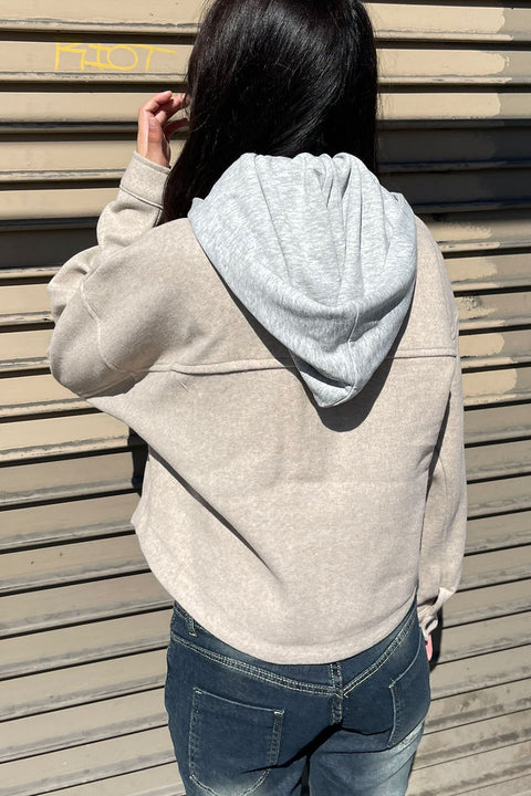 Fleece Button-Front Jacket/Shacket With Removable Hood