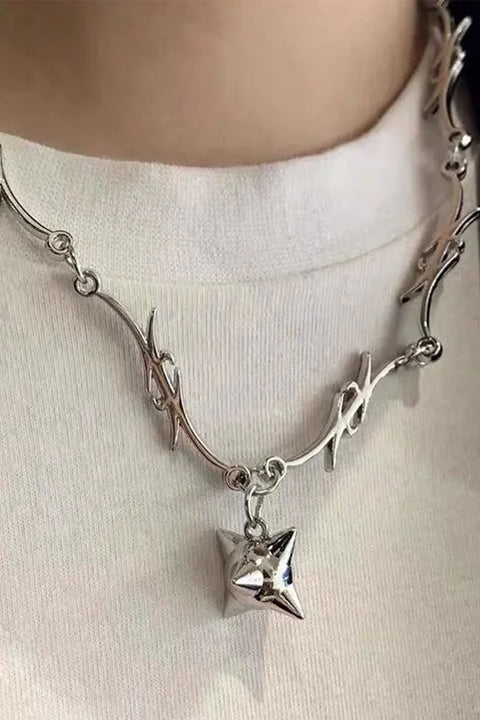 Y2K Gothic/Punk Thorns Pendant Necklace