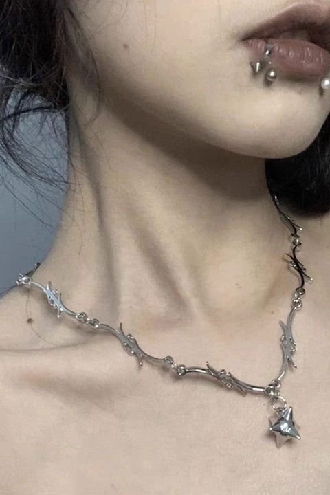 Y2K Gothic/Punk Thorns Pendant Necklace