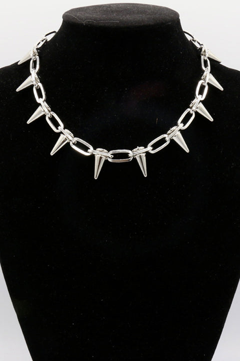 Y2K Gothic/Punk Metal Spiked Choker Necklace