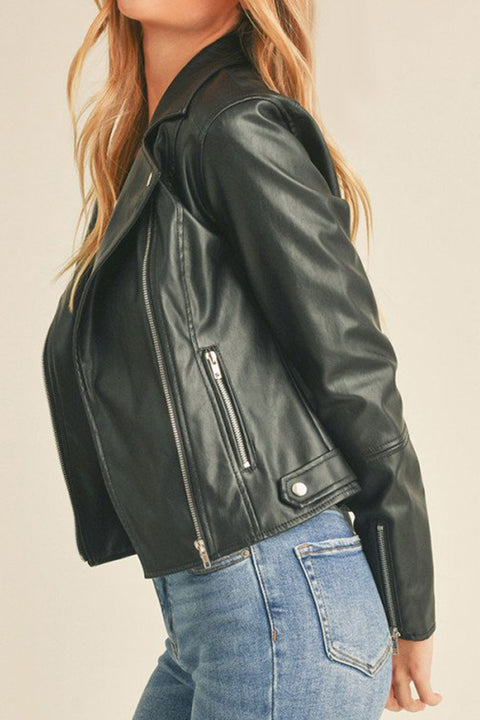 Faux Leather Biker Jacket