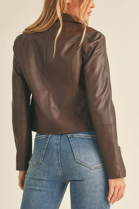 Faux Leather Biker Jacket