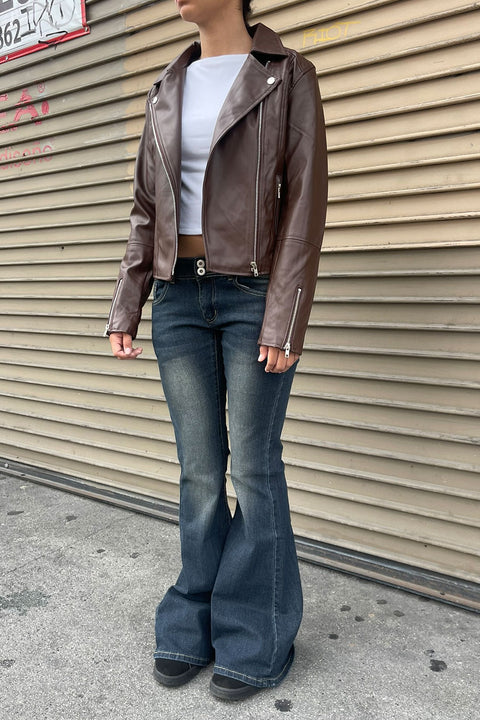 Faux Leather Biker Jacket