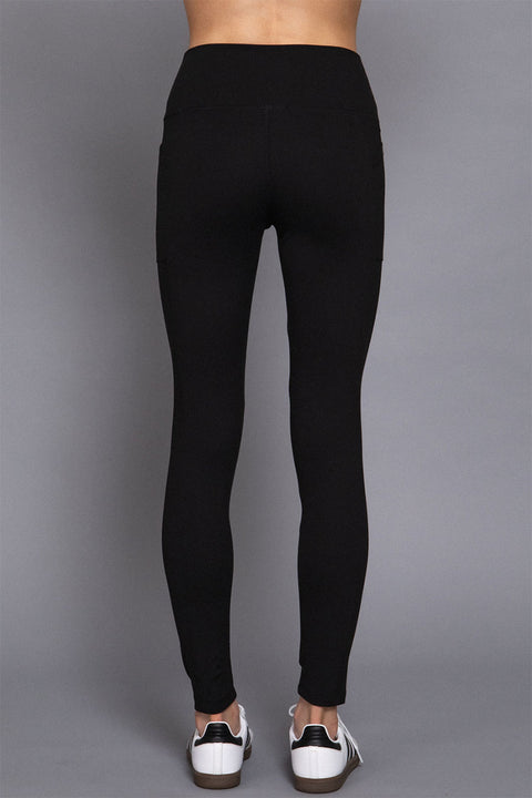 Basic Waist Band Workout Leggings with Side Pocket