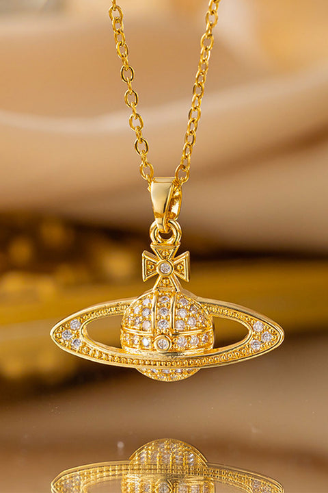 Y2K Spaceship Pendant Necklace