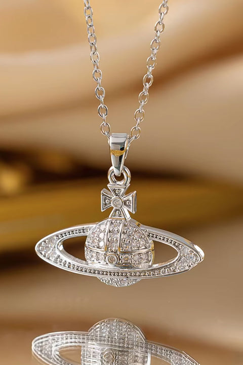 Y2K Spaceship Pendant Necklace