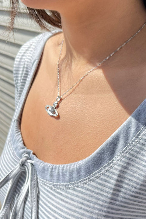 Y2K Spaceship Pendant Necklace