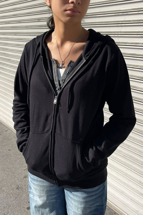 Fleece Relaxed Fit Full Zip-Up Hoodie Jacket