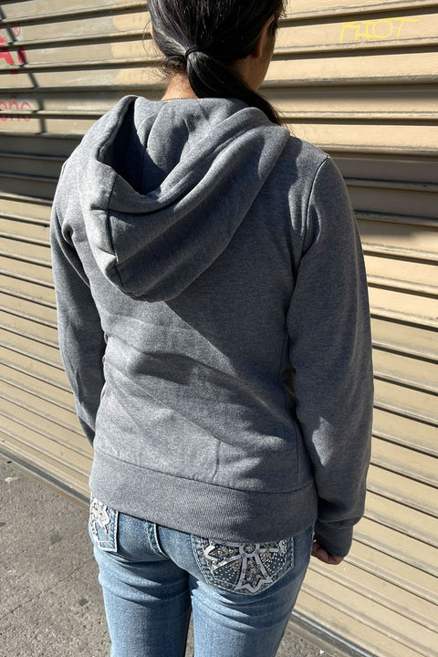 California Bird Fleece Zip-Up Hoodie Jacket