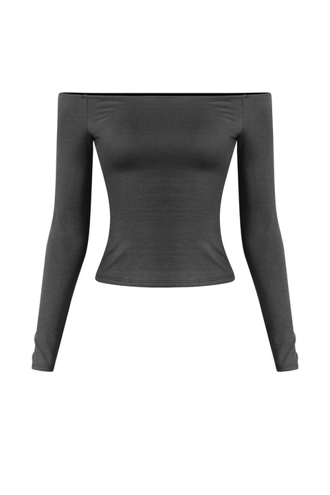 Tresser™ Long Sleeve Off Shoulder Casual Double-Layered Top