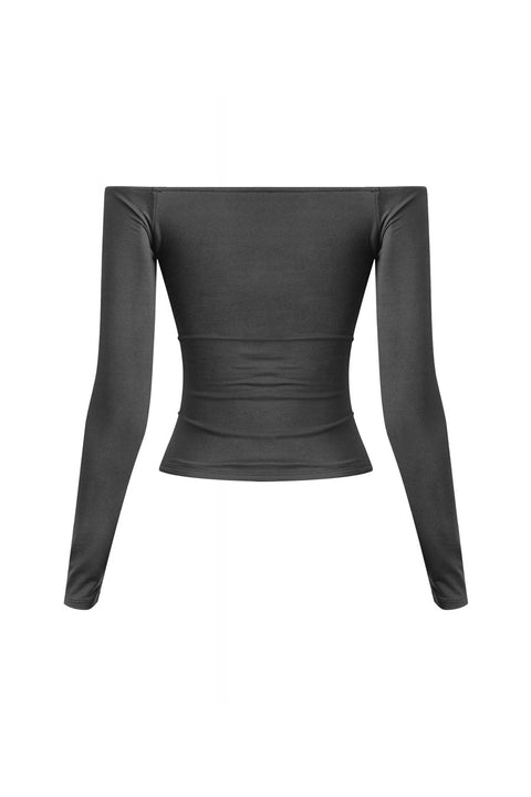 Tresser™ Long Sleeve Off Shoulder Casual Double-Layered Top