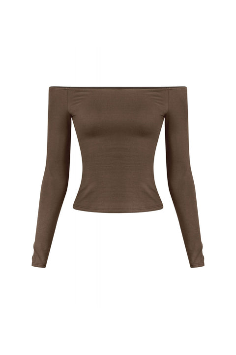 Tresser™ Long Sleeve Off Shoulder Casual Double-Layered Top