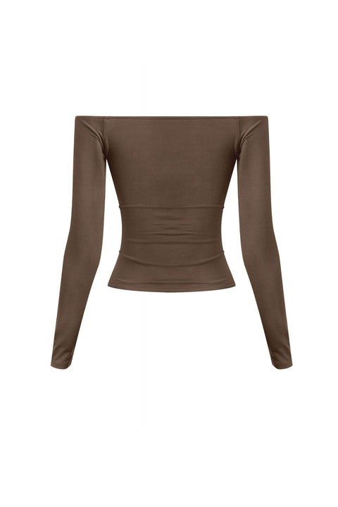Tresser™ Long Sleeve Off Shoulder Casual Double-Layered Top