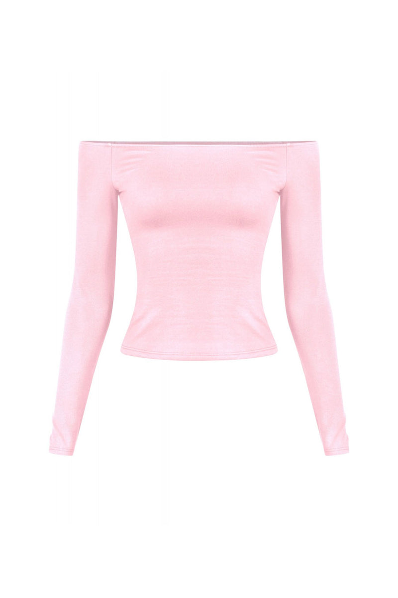 Hyperbees Tops Tresser™ Long Sleeve Off Shoulder Casual Double-Layered Top– HyperBees