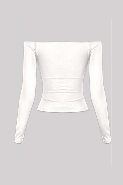 Tresser™ Long Sleeve Off Shoulder Casual Double-Layered Top