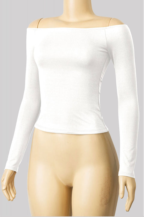 Tresser™ Long Sleeve Off Shoulder Casual Double-Layered Top