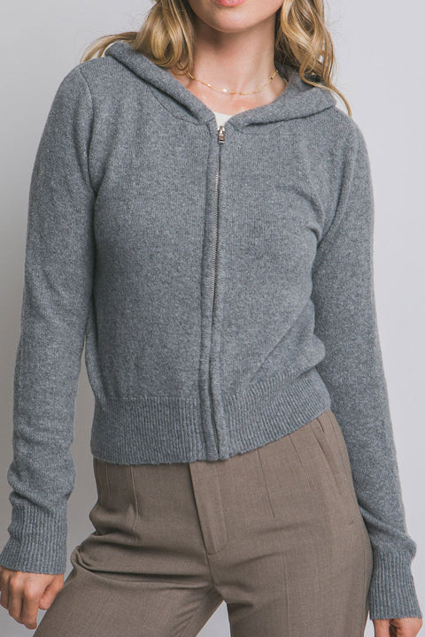 Full-Zip Super Soft Sweater Hoodie Jacket